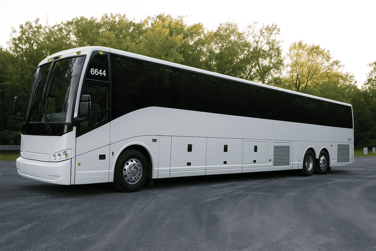 exterior of Fayetteville Minibus Company coach bus