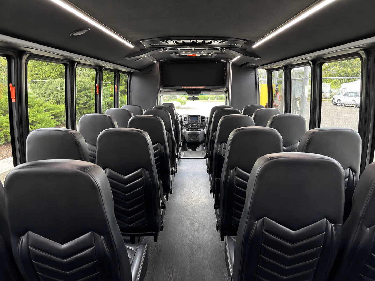 fayetteville 18 passenger minibus inside
