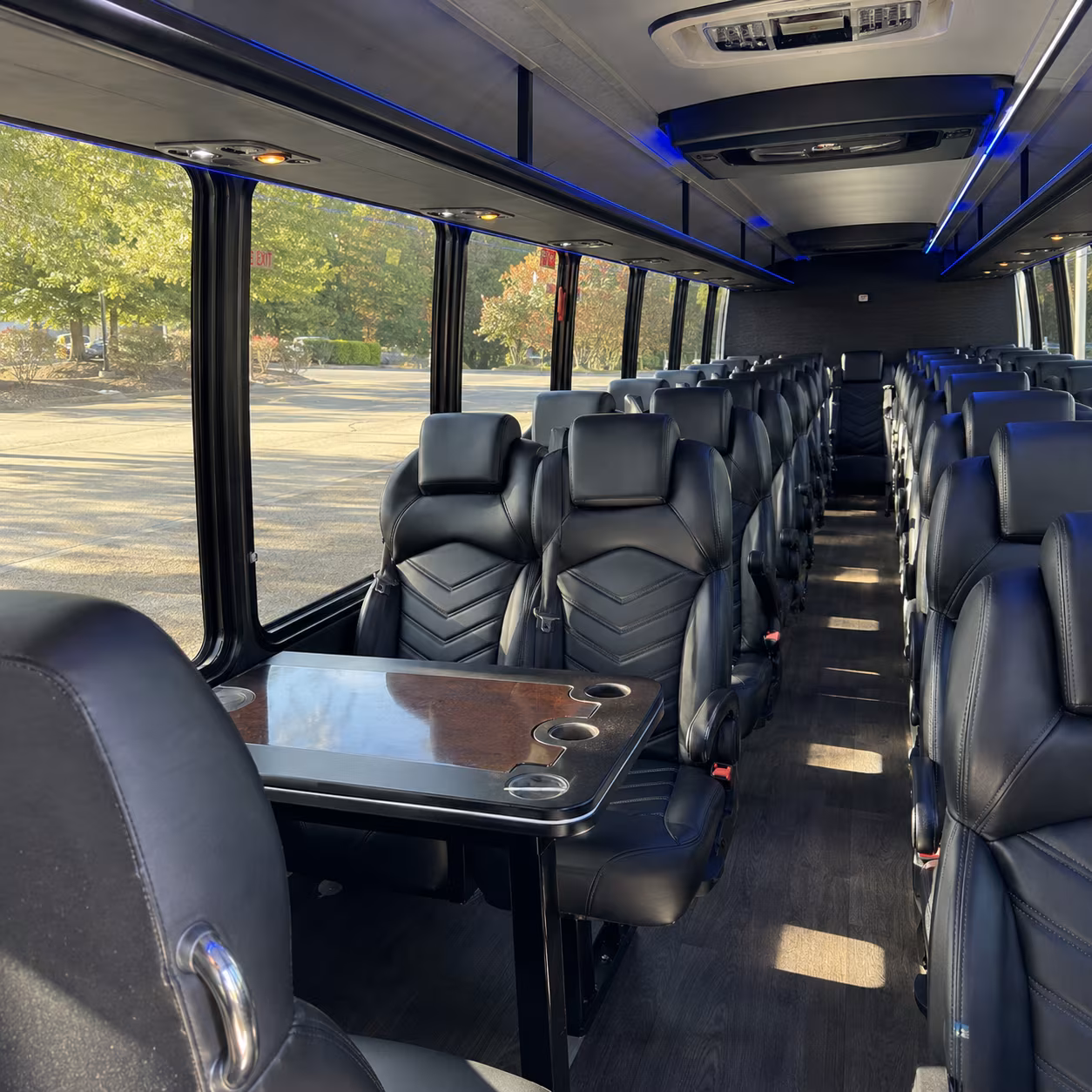 fayetteville 25 passenger minibus interior