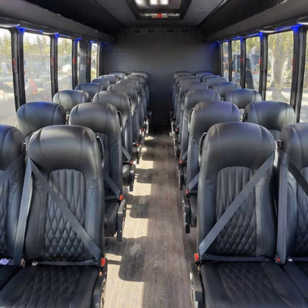 fayetteville 28 passenger minibus inside