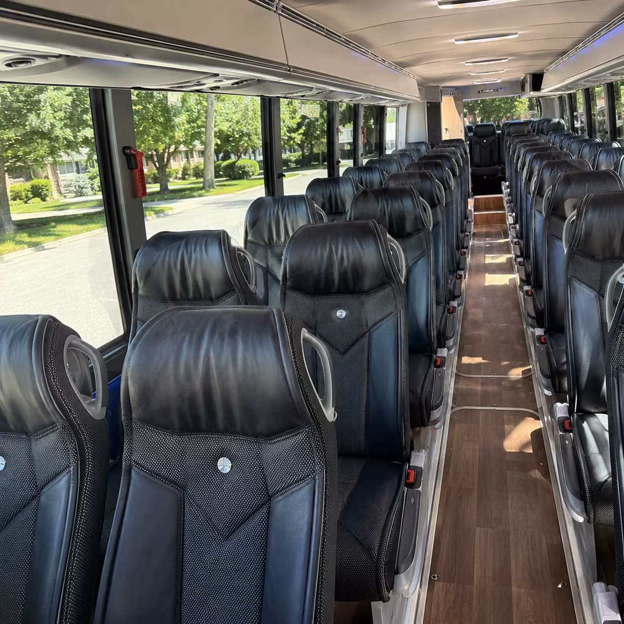 fayetteville 40 passenger charter bus inside