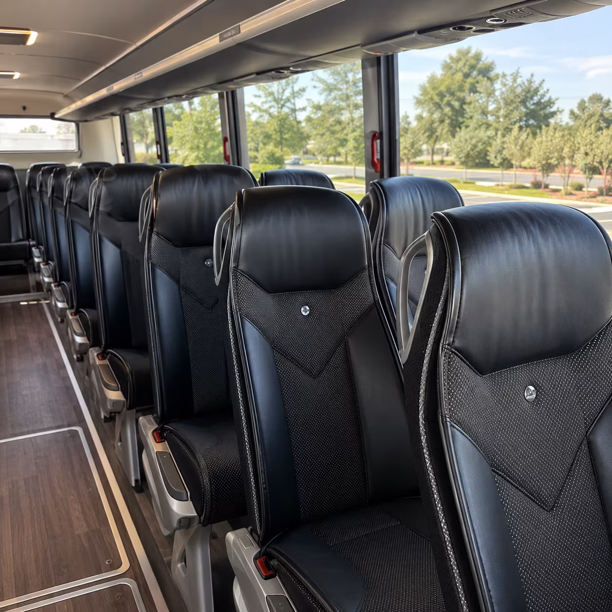fayetteville 45 passenger charter bus interior