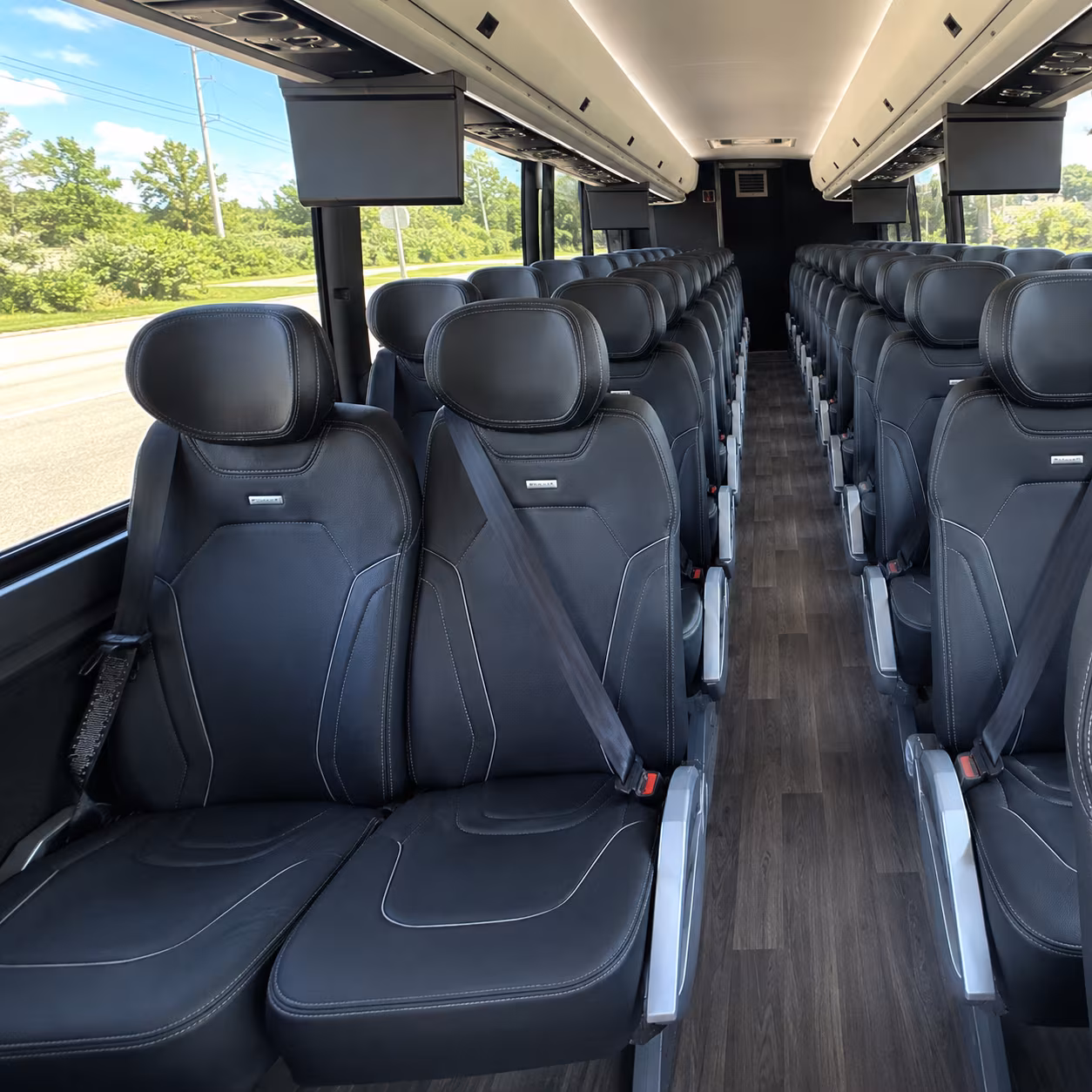 fayetteville 47 passenger charter bus inside