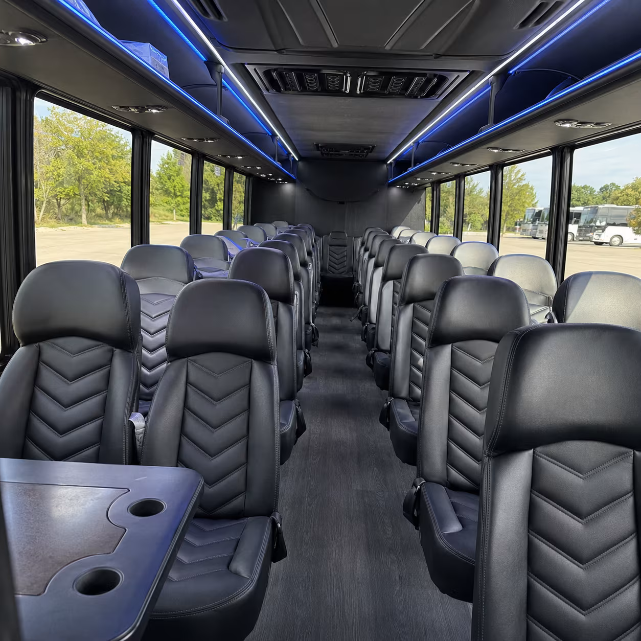 fayetteville sporting event transportation onboard seating